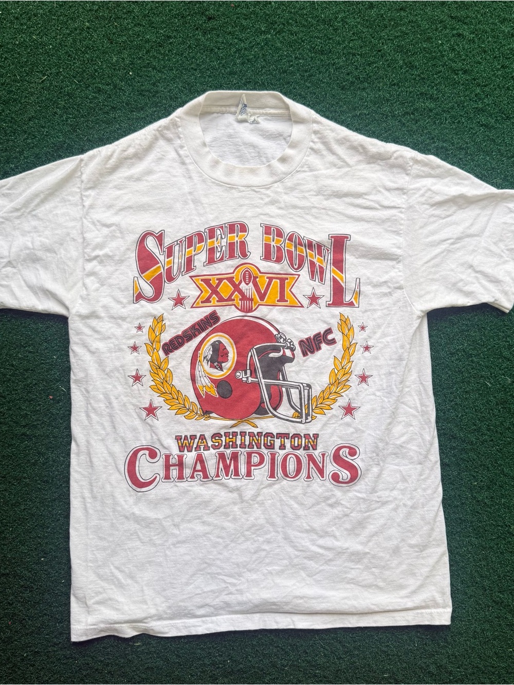 Washington Redskins Super Bowl XXVI White Graphic T-Shirt